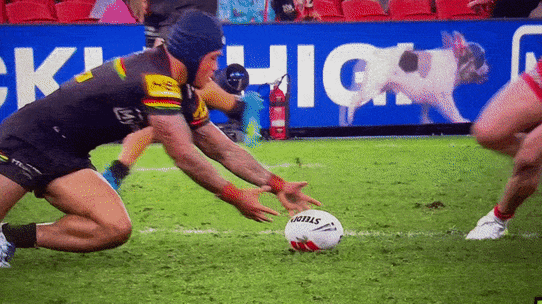 Did Brian To’o have possession of the ball?
