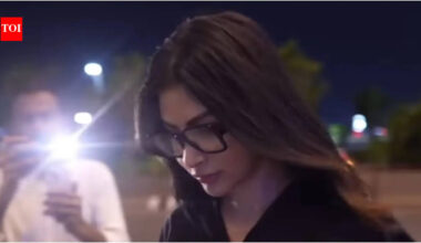 Mouni Roy makes FIRST public appearance at airport after announcing separation from Suraj Nambiar