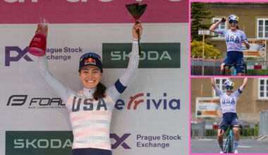 Kate Courtney wins in her first career road race in Europe.