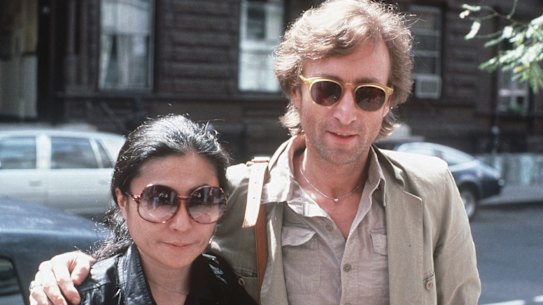John Lennon and Yoko Ono in New York, 1980.