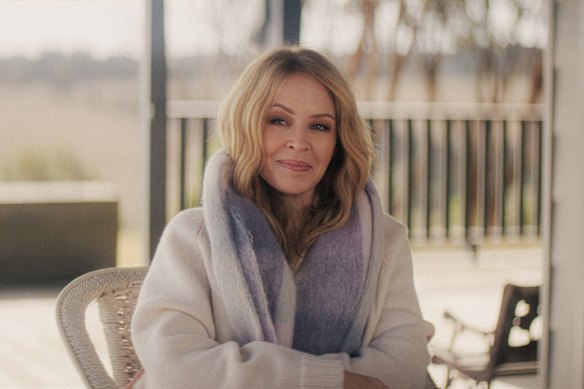 Kylie Minogue in the Netflix documentary, in which she reveals her cancer returned in 2021.
