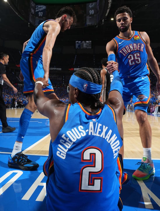 Chet Holmgren, Shai Gilgeous-Alexander, Ajay Mitchell