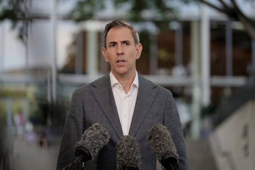 Jim Chalmers in a grey suit
