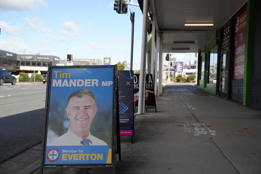 Tim Mander sign outside office