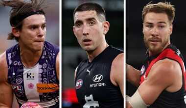 TEAMS: Freo star injured, key Blue out, Bombers make four changes