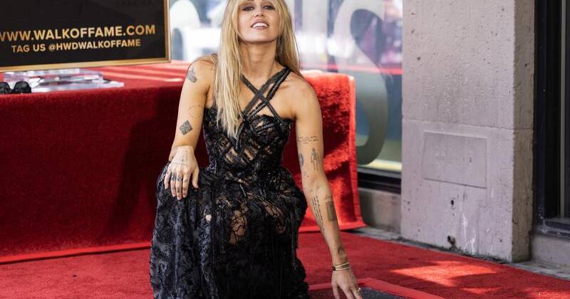 Miley Cyrus has become the latest celebrity to get a star on the Hollywood Walk of Fame. Photo: EPA PHOTO