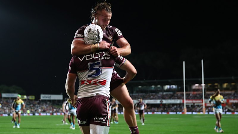 Manly Sea Eagles vs Gold Coast Titans: Clayton Faulalo shines as Manly secures narrow win at Four Pines Park