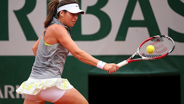 Ajla Tomljanovic at the French Open at Roland Garros.
