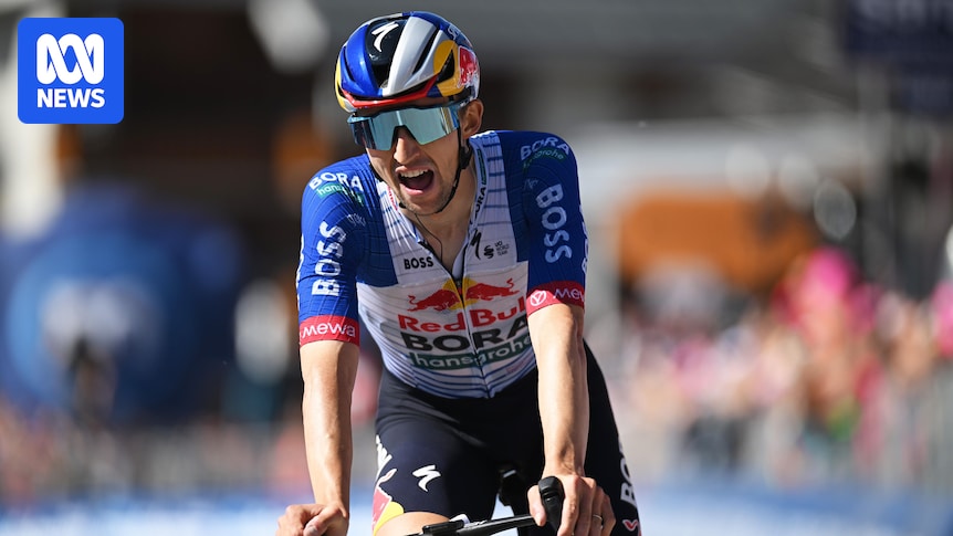 Jonas Vingegaard wins stage 14 of Giro d'Italia, Jai Hindley moves up to fifth