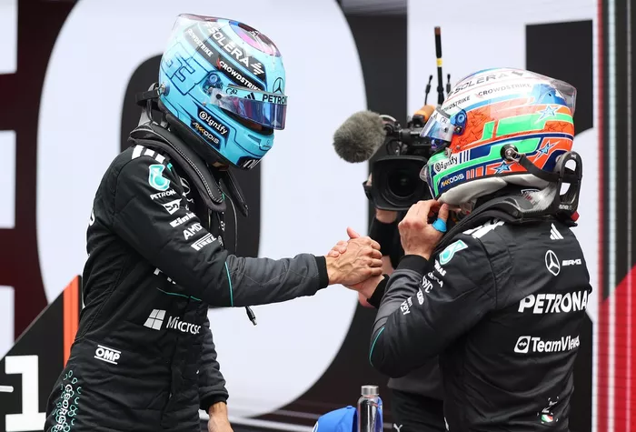 George Russell, Mercedes; Andrea Kimi Antonelli, Mercedes