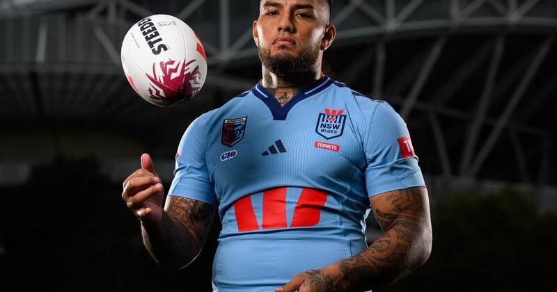 Addin Fonua-Blake hopes he can bring some of Paul Gallen's renowned grit in the NSW Origin jumper. Photo: Dan Himbrechts/AAP PHOTOS
