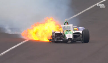 IndyCar news: Fiery crash red flags final laps of Indy 500