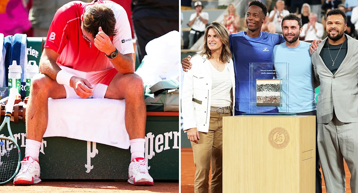 Tennis world pays tribute after two stars' careers at French Open come to end after 21 years