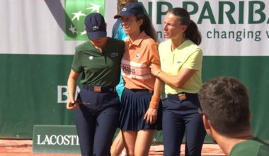 French Open 2026: Ball girl helped off court amid Paris heat wave
