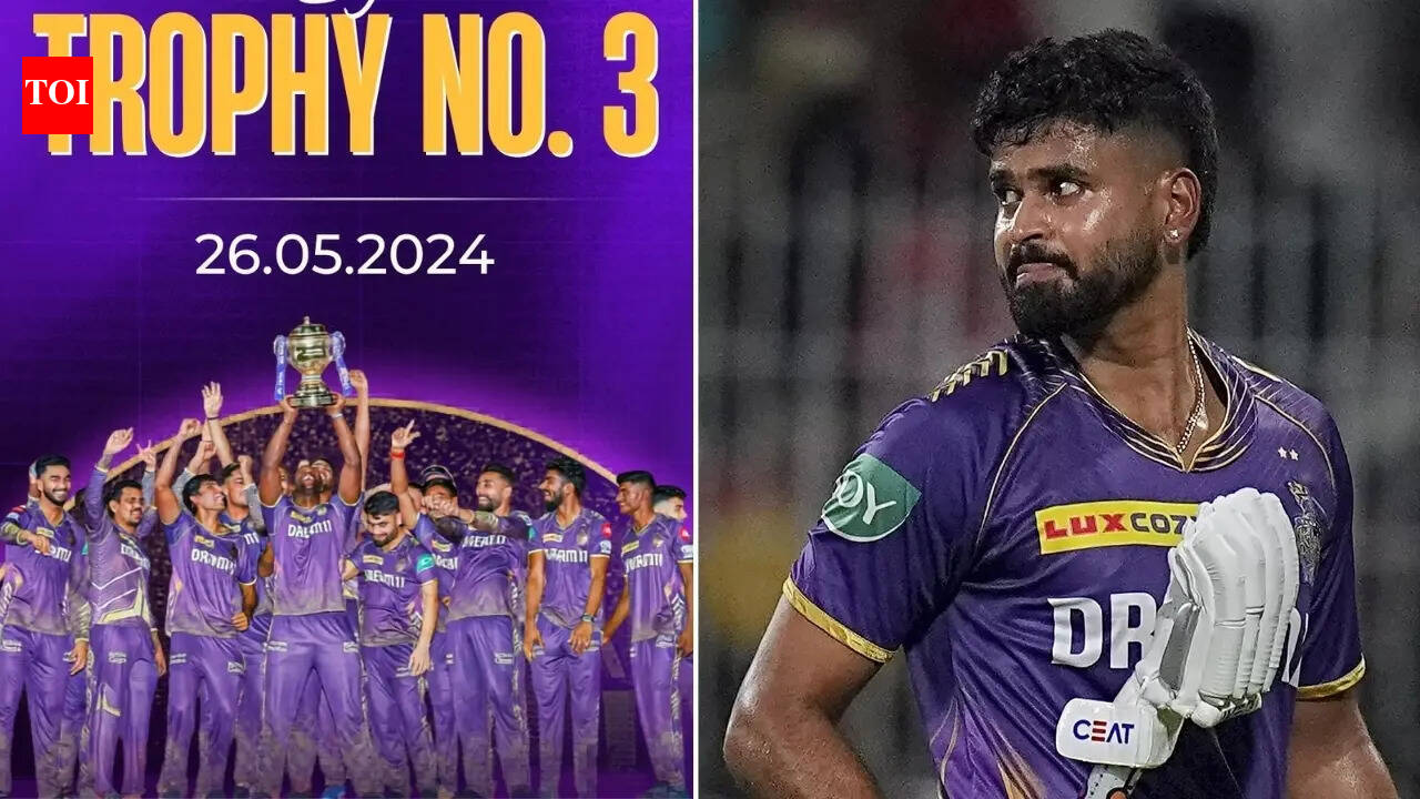 'Itna mat gir jao': No Shreyas Iyer in KKR's IPL 2024 title celebration post; fans blast franchise | Cricket News