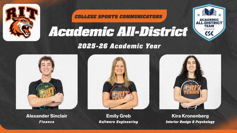 Three from Men's and Women's Tennis named CSC Academic All-District