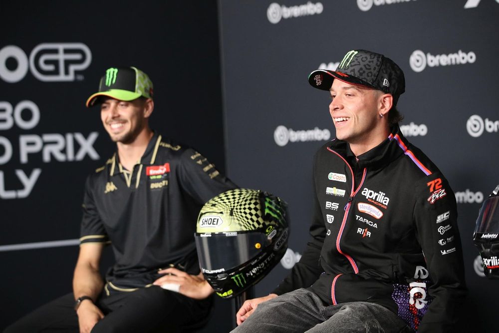 Di Giannantonio and Bezzecchi at the press conference