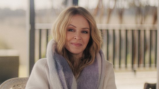 Kylie Minogue in the Netflix documentary, in which she reveals her cancer returned in 2023.