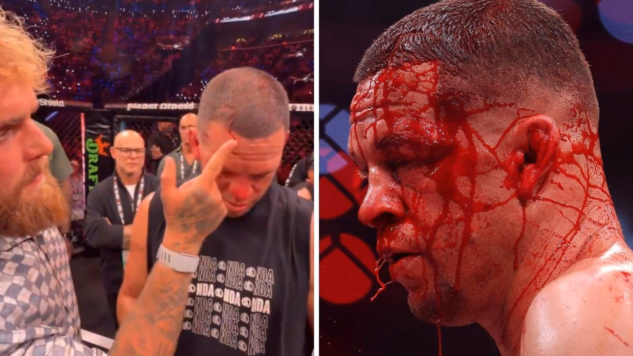 Jake Paul disgusts fan with bizarre act as he wipes fighter’s blood on his face