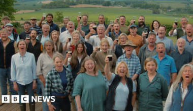 Farmers' choir celebrate Britain's Got Talent semi-final success - BBC