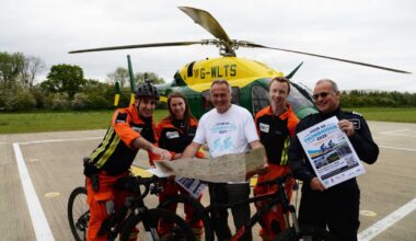 TV celeb spotted before landmark cycling event