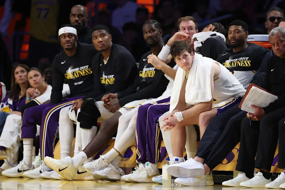 The Lakers will face elimination during Game 4 on Monday night. Getty Images