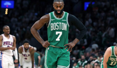 Jaylen Brown accuses Joel Embiid of 'flopping around,' points to refs after Celtics' Game 7 loss to Sixers
