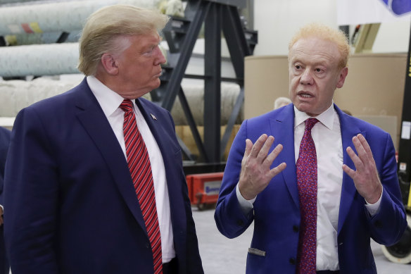 US President Donald Trump with Anthony Pratt at the official opening of an Ohio plant. 