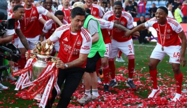 Arsenal lift first Premier League trophy in 22 years as Arteta admits to title ‘doubts’ - live reaction