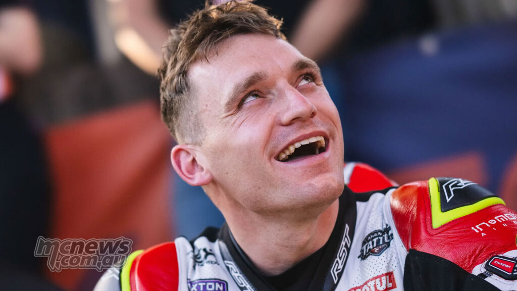 Nathan Harrison riding the number 2 Honda Superbike during TT 2026 qualifying.