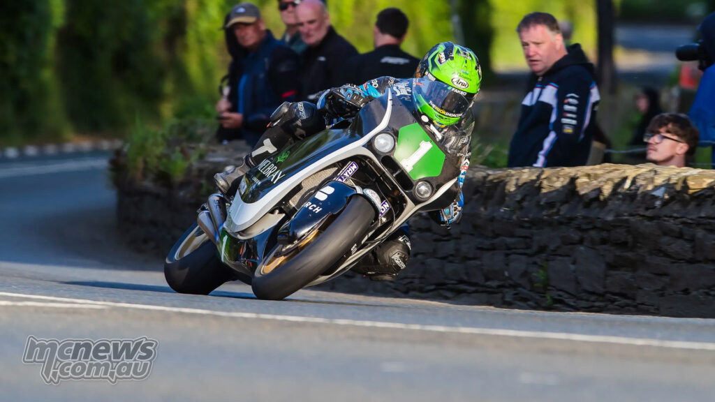 Mike Browne riding the number 1 Sportbike during TT 2026 qualifying.