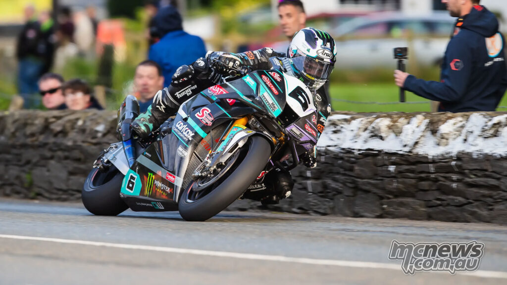 Michael Dunlop riding the Hawk Racing Honda Superbike during TT 2026 qualifying.
