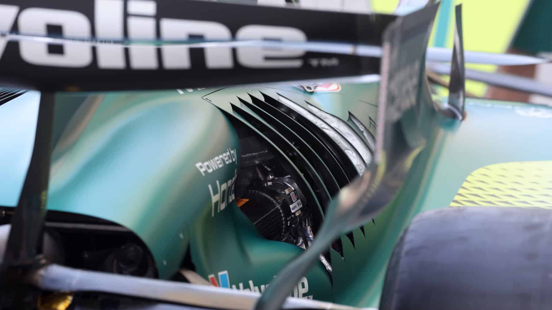 Aston Martin-Honda cooling during second week of the 2026 pre-season test in Bahrain