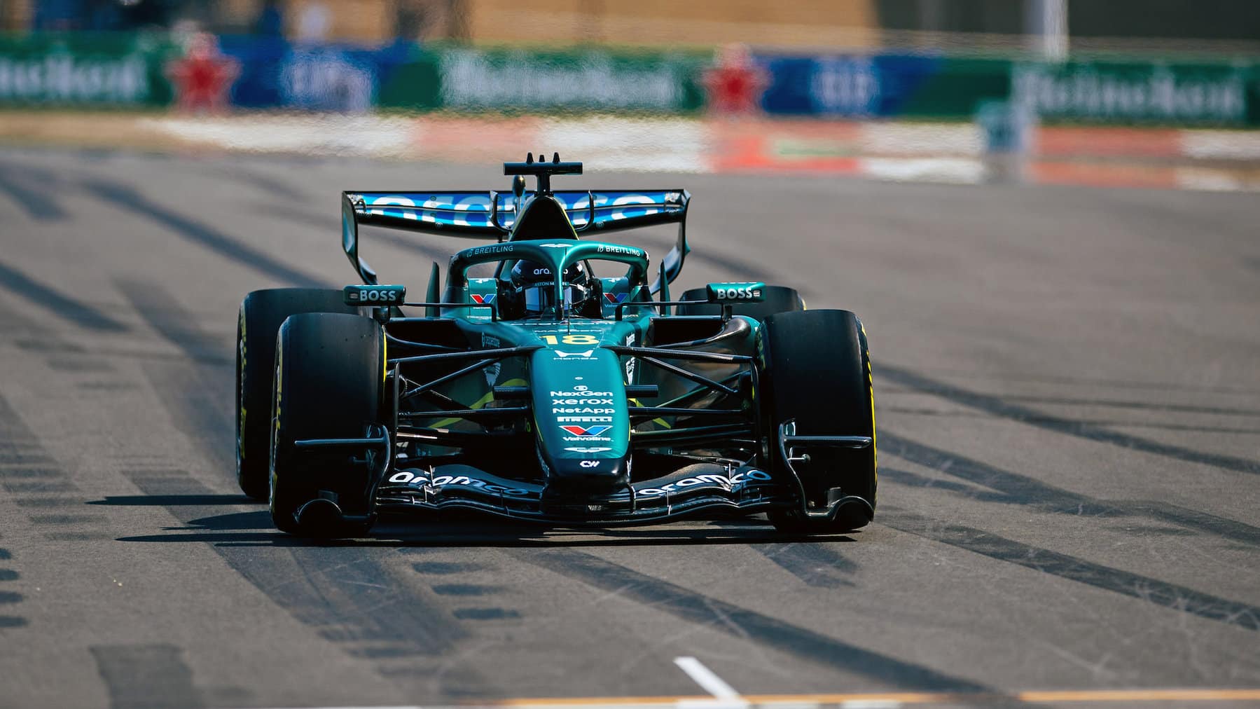 Lawrence Stroll (Aston Martin-Honda) in the sprint race before the 2026 Chinese Grand Prix