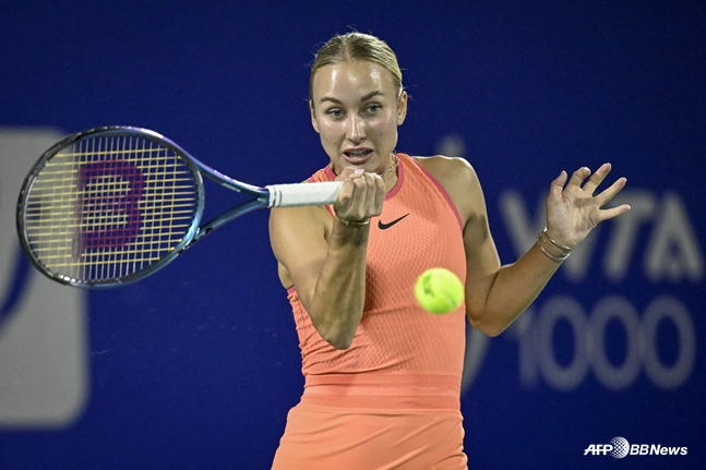 Potapova at the 2024 Wuhan Open in China. /AFPBBNews=NEWS1