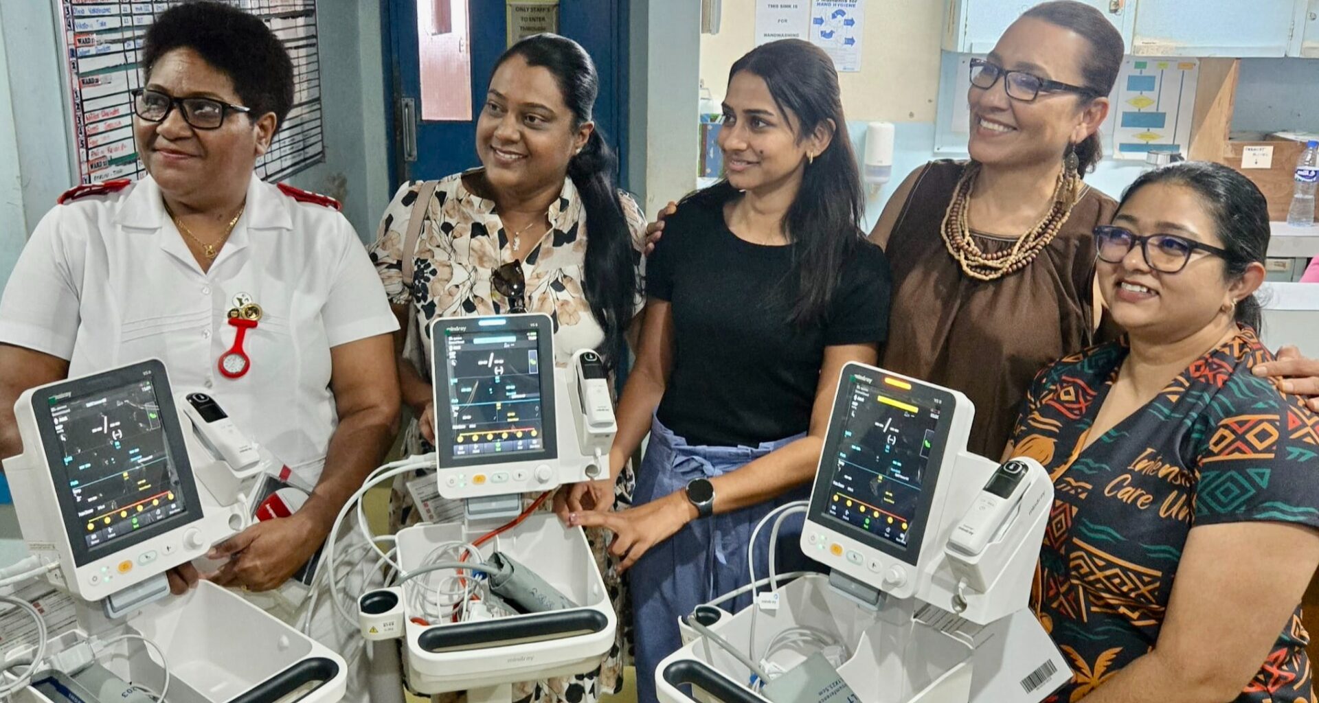 IWA Fiji donates monitors to improve maternal recovery at CWM