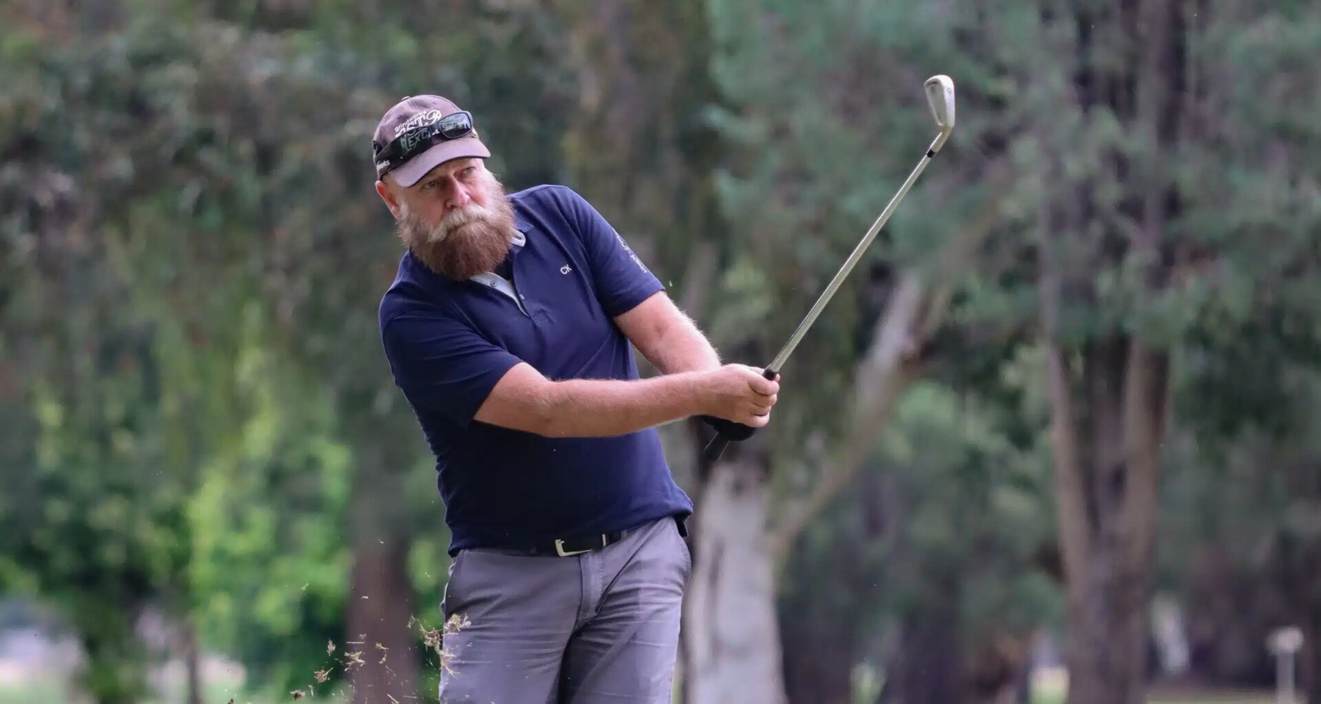 Rod Moran hitting a golf shot