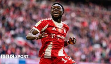 Alphonso Davies celebrates