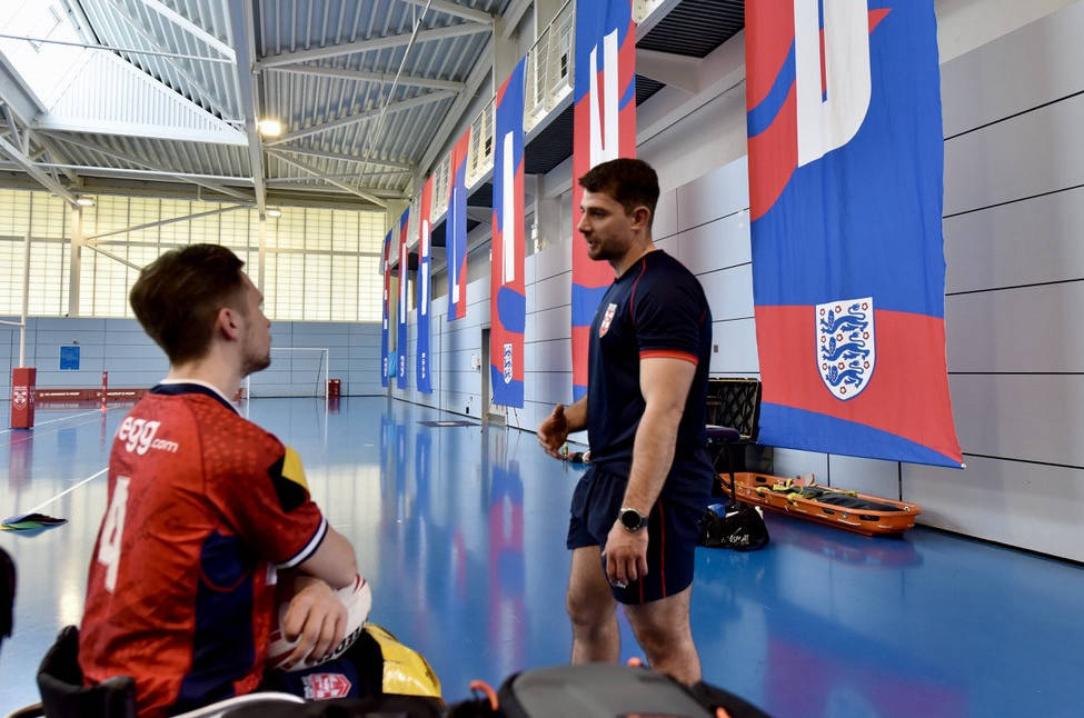 Jimmy McDaniel joins England Wheelchair Staff as Squad meet at the Home of England Football