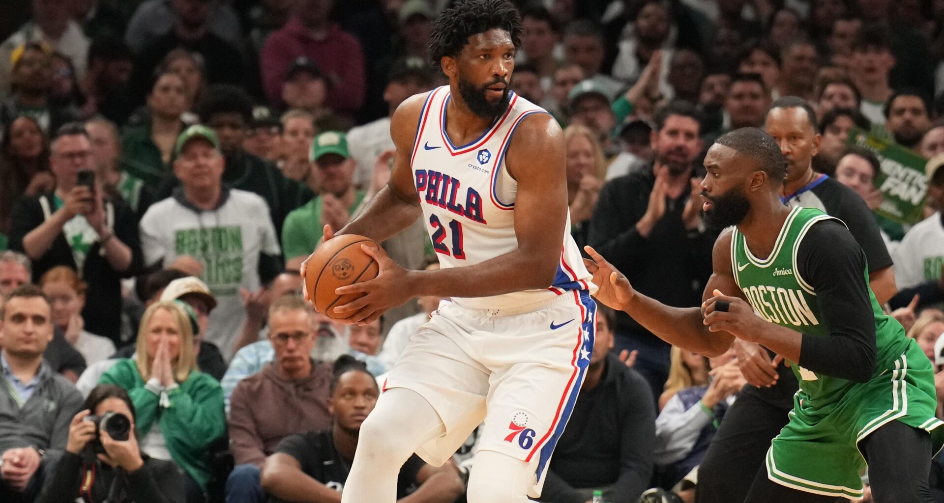 Joel Embiid Reacts to 76ers' Historic Series Win in Trending Post, Tells Celtics Fans to 'Be Classy'
