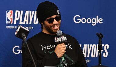 Jalen Brunson Asked About Roman Reigns Winning at WrestleMania After Knicks' Playoff Win vs. Hawks