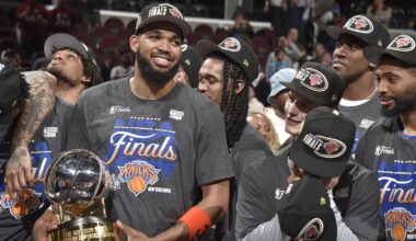 Karl-Anthony Towns Trolls Cavs with IG Video Caption After Knicks Sweep to Clinch NBA Finals Berth