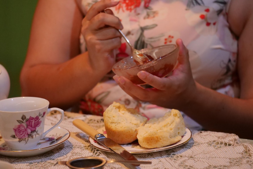 scone with jam