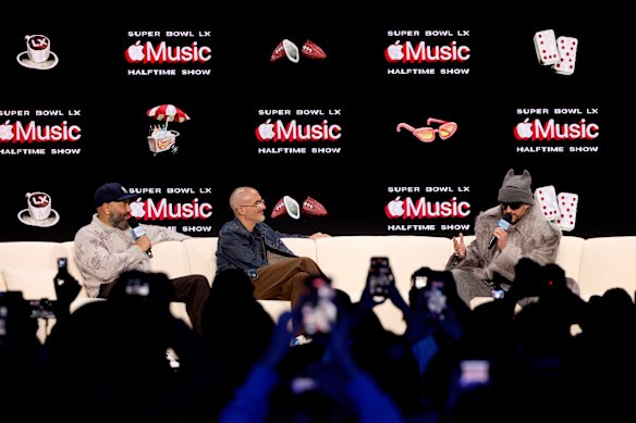 Zane Lowe, with fellow Apple Music host Ebro Darden, interviewing Bad Bunny.