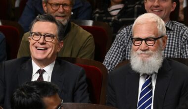David Letterman reacts to the end of Stephen Colbert’s ‘Late Show’