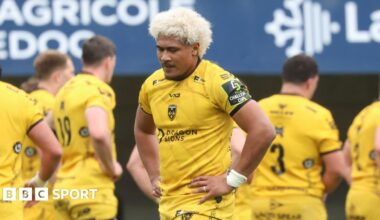 Fine Inisi during Dragons' Challenge Cup semi-final defeat by Montpellier