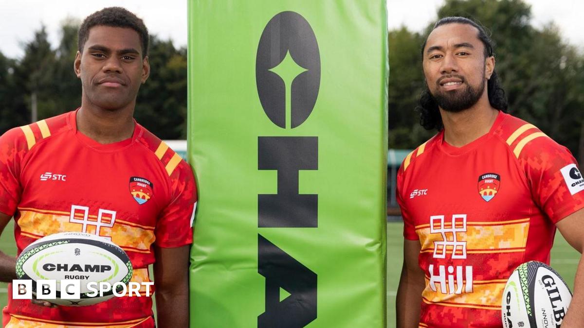 Eparama Rokodrava and Otumaka Mausia holding rugby balls at the Champ pre-season press day in September 2025