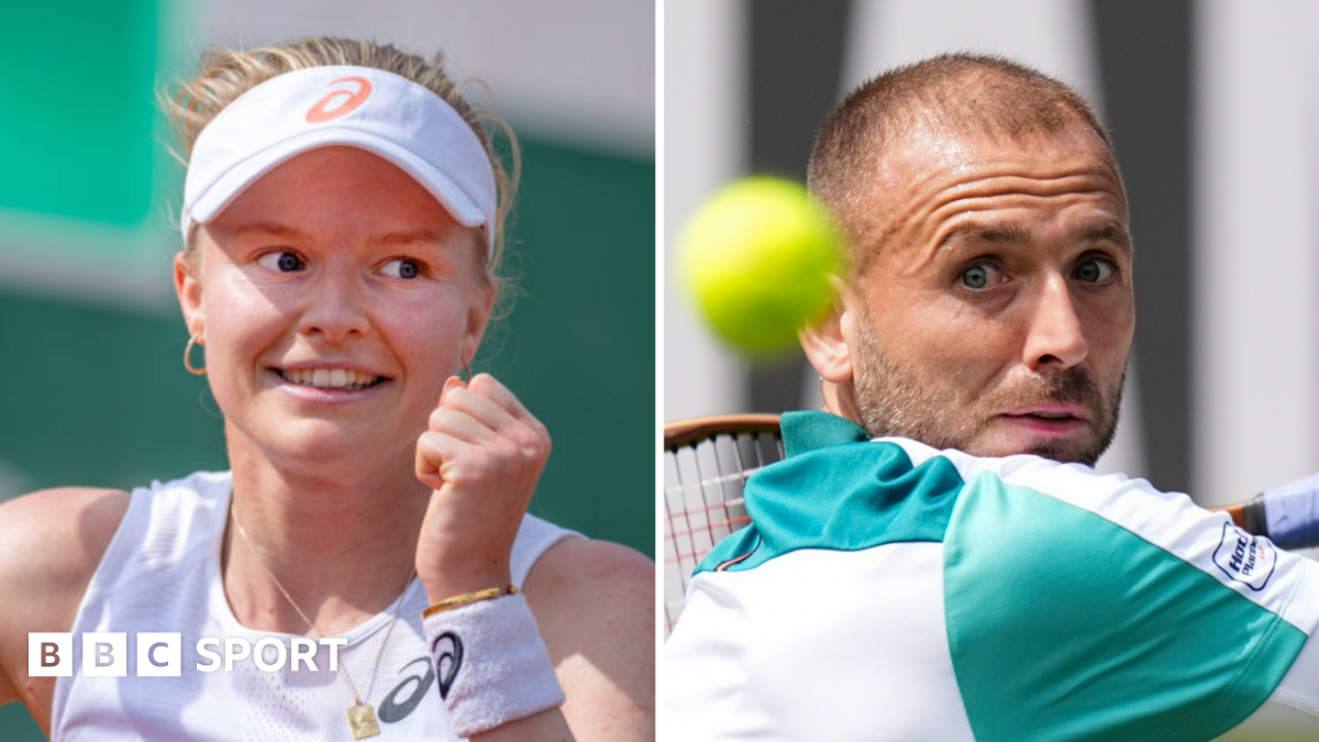 Harriet Dart and Dan Evans split picture graphic