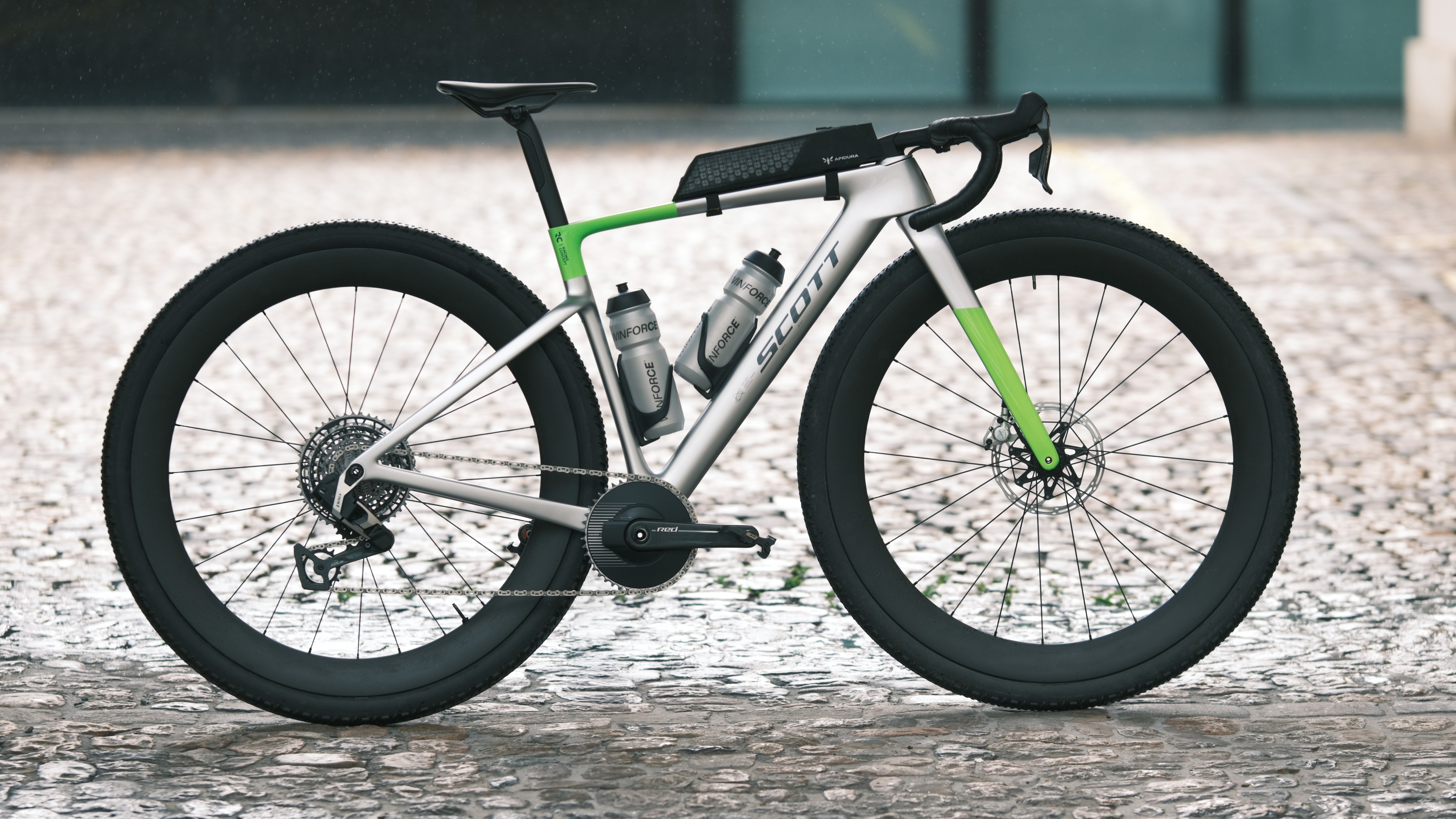 A prototype 32" Scott RC gravel bike