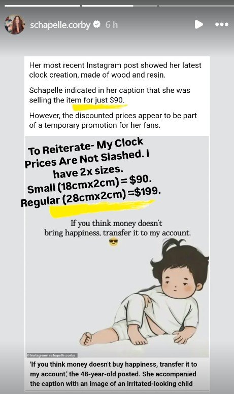 Schapelle Corby is not slashing prices.